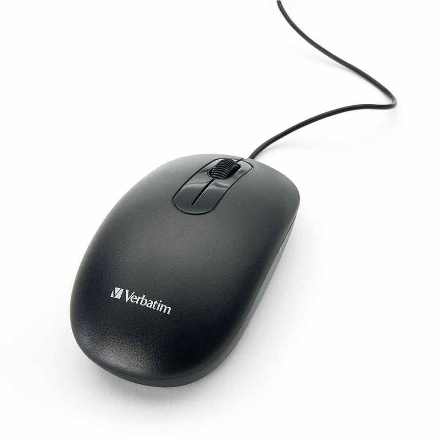 Verbatim Wired Keyboard and Mouse - USB Cable Keyboard - USB Mouse - 1000 dpi - Multimedia Hot Key(s) - Symmetrical - Compatible with Linux, Windows, ChromeOS, Mac, PC, Mac OS