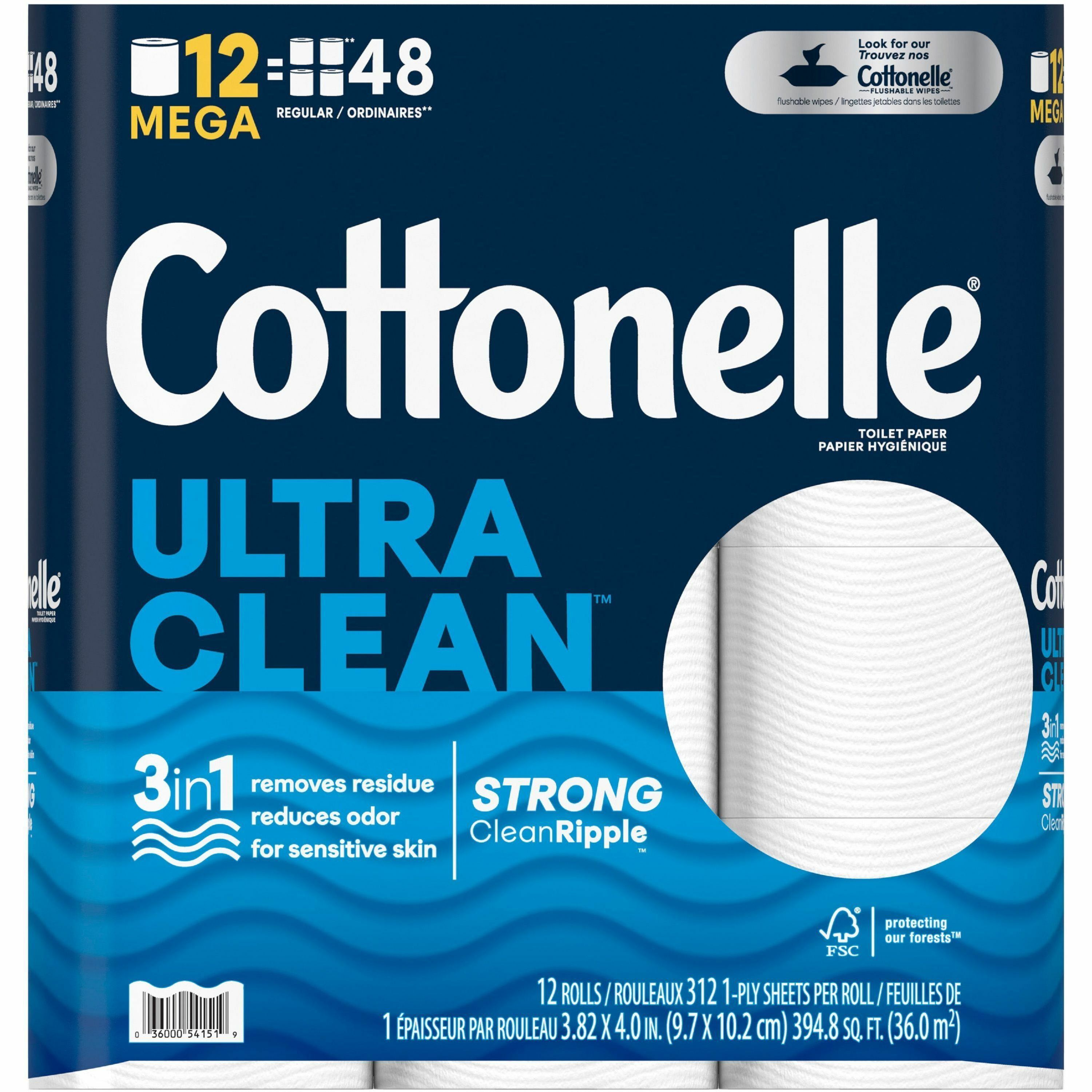 cottonelle-cleancare-bath-tissue-312-sheets-roll-white-fiber-strong-thick-soft-sewer-safe-septic-safe-flushable-clog-safe-hypoallergenic-biodegradable-textured-for-bathroom-toilet-12-rolls-per-pack-4-carton_kcc54151ct - 2