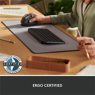 Lift for Business Vertical Ergonomic Mouse, 2.4 GHz Frequency/32 ft Wireless Range, Right Hand Use, Graphite
