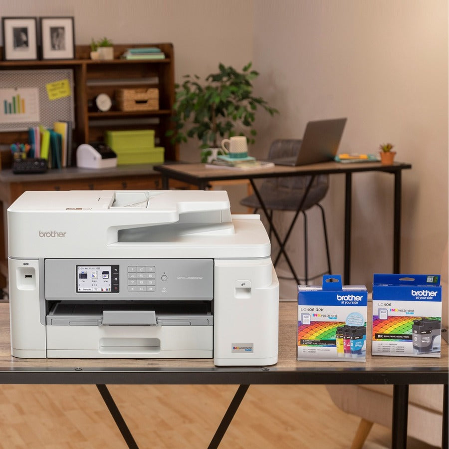 MFC-J5855DW INKvestment Tank All-in-One Color Inkjet Printer, Copy/Fax/Print/Scan