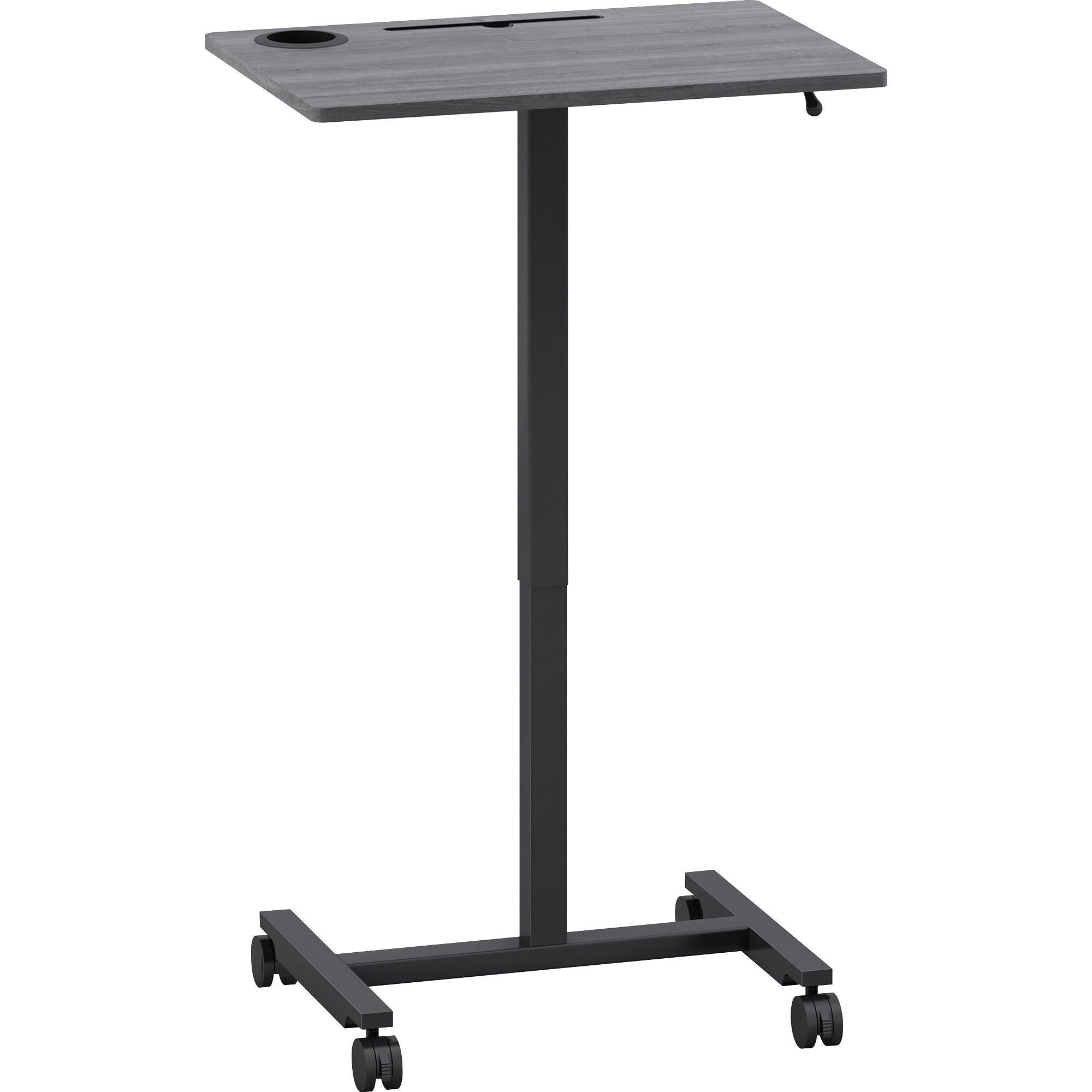 lorell-height-adjustable-mobile-desk-for-table-topweathered-charcoal-laminate-top-powder-coated-base-adjustable-height-30-to-4363-adjustment-43-height-x-2663-width-x-1913-depth-assembly-required-1-each_llr84837 - 6