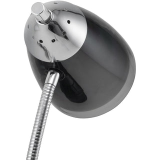 Victory Light V-Light Organizer Desk Lamp - 10 W LED Bulb - Chrome - Flexible Arm - Desk Mountable - Black, Chrome, Translucent - for Desk, Tablet, Phone