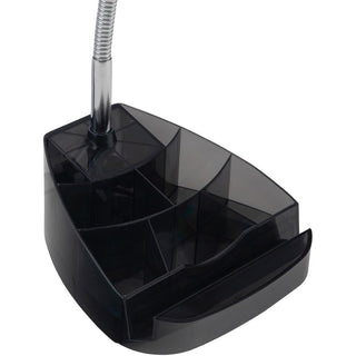 Victory Light V-Light Organizer Desk Lamp - 10 W LED Bulb - Chrome - Flexible Arm - Desk Mountable - Black, Chrome, Translucent - for Desk, Tablet, Phone