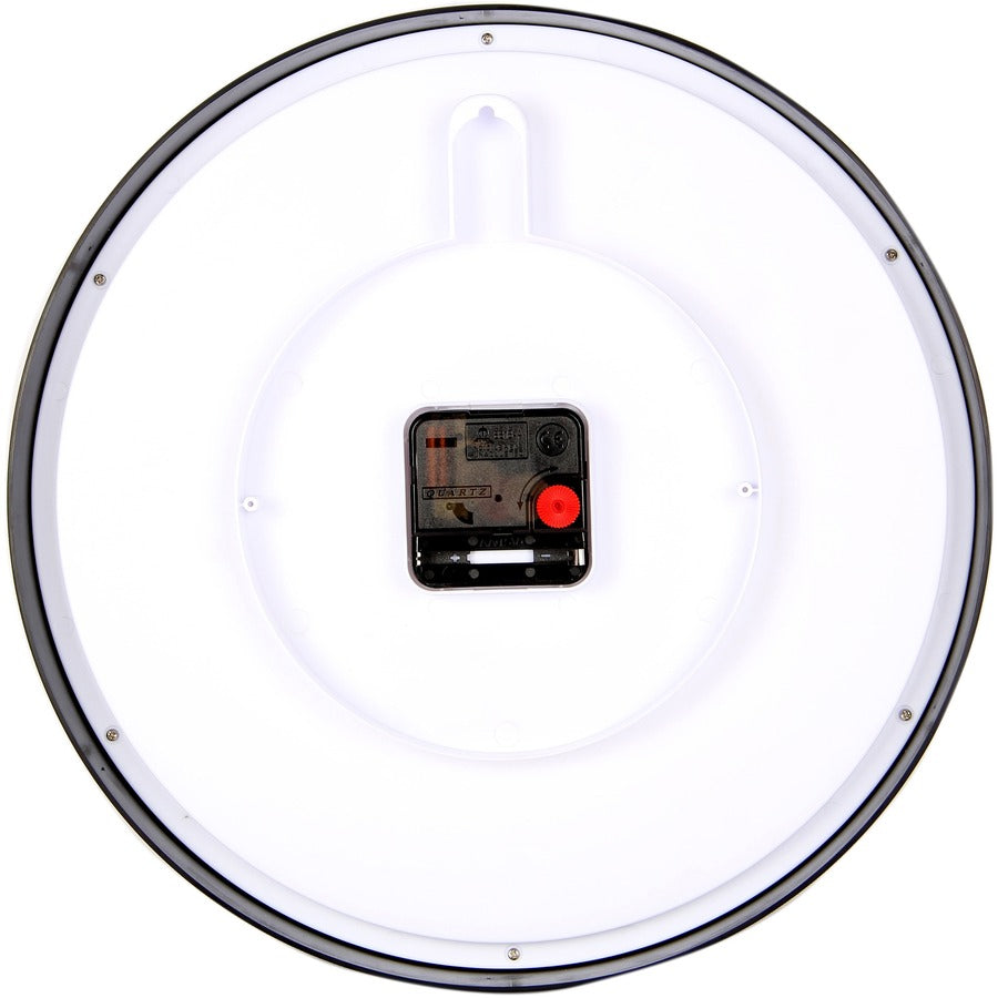 Victory Light Heavy-duty Silent Wall Clock - Black/Plastic Case, Gray