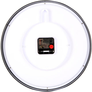Victory Light Heavy-duty Silent Wall Clock - Black/Plastic Case, Gray