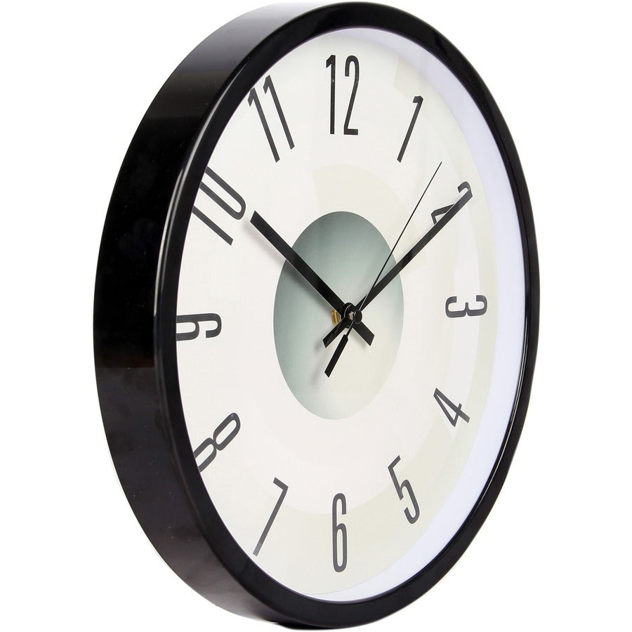 Victory Light Heavy-duty Silent Wall Clock - Black/Plastic Case, Gray