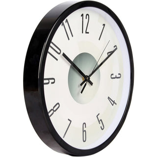 Victory Light Heavy-duty Silent Wall Clock - Black/Plastic Case, Gray