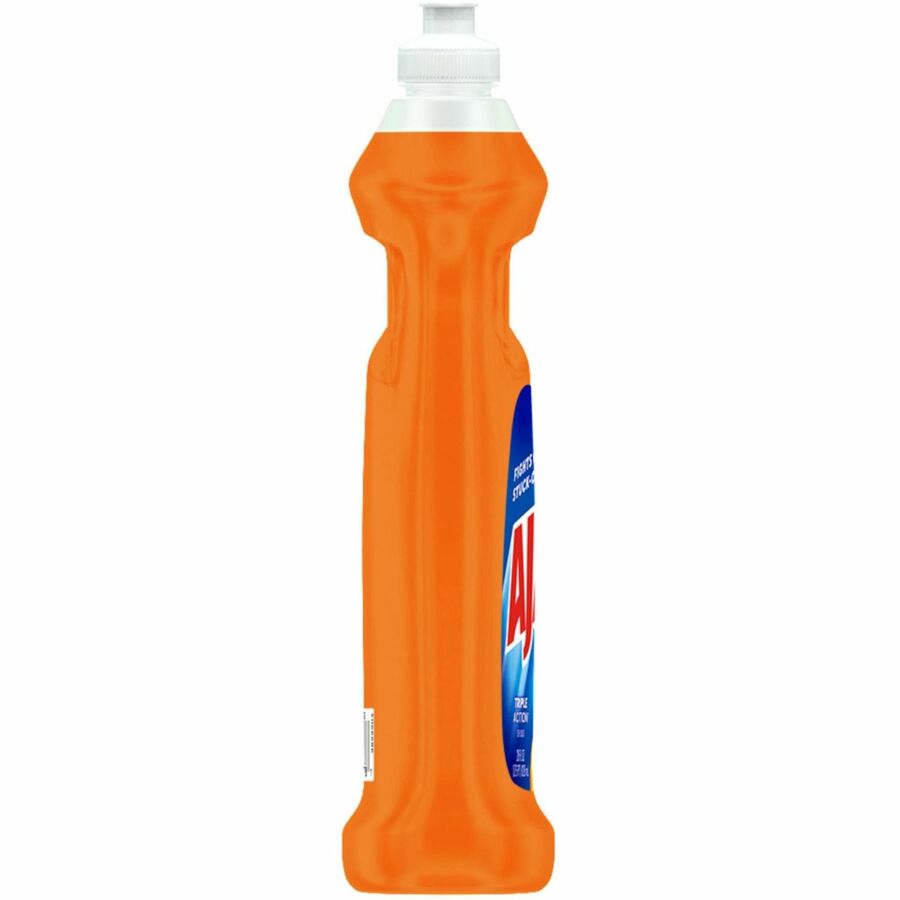 AJAX Triple Action Dish Soap - 28 fl oz (0.9 quart) - Orange Scent - 9 / Carton - Pleasant Scent, Phosphate-free, Kosher-free - Orange
