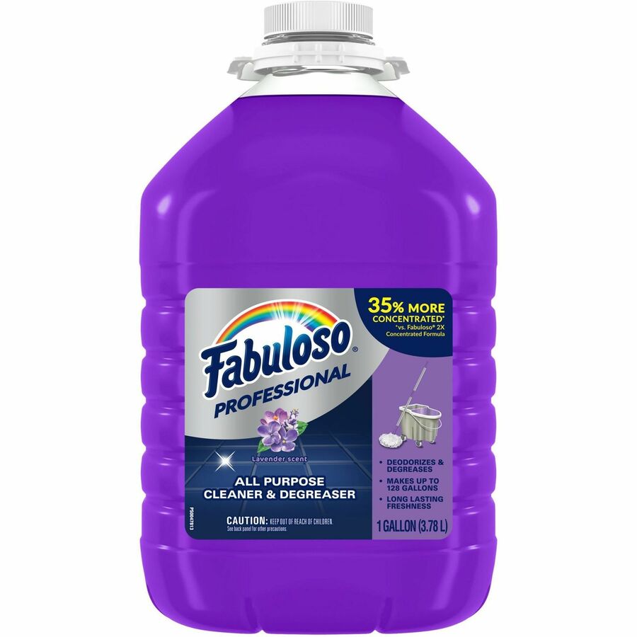 Fabuloso All-Purpose Cleaner - 128 fl oz (4 quart) - Lavender, Fresh ScentBottle - 4 / Carton - Long Lasting, pH Neutral, Rinse-free, Deodorize, Easy to Use, Residue-free - Purple