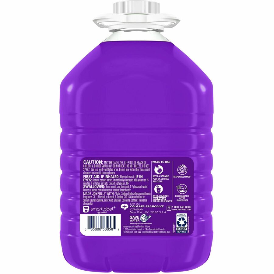 Fabuloso All-Purpose Cleaner - 128 fl oz (4 quart) - Lavender Scent - 4 / Carton - Rinse-free, Residue-free, Long Lasting - Purple