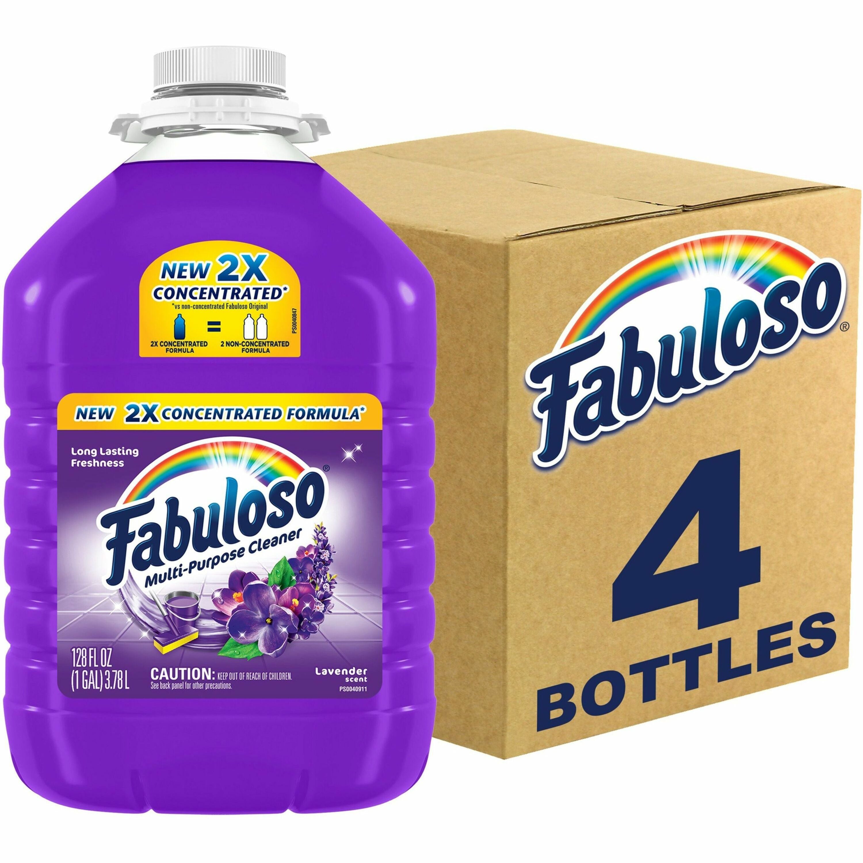 Fabuloso All-Purpose Cleaner - 128 fl oz (4 quart) - Lavender Scent - 4 / Carton - Rinse-free, Residue-free, Long Lasting - Purple - 1