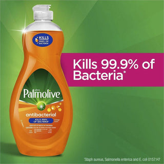 Palmolive Antibacterial Ultra Dish Soap - Concentrate - 20 fl oz (0.6 quart) - 9 / Carton - Phosphate-free, Kosher-free, Residue-free, Non-abrasive, Antibacterial - Orange