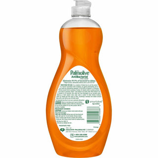 Palmolive Antibacterial Ultra Dish Soap - Concentrate - 35.2 fl oz (1.1 quart) - 9 / Carton - pH Balanced, Residue-free, Non-abrasive, Antibacterial - Orange