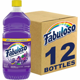 Fabuloso All-Purpose Cleaner - 33.8 fl oz (1.1 quart) - Lavender Scent - 12 / Carton - Rinse-free, Residue-free, Long Lasting - Lavender