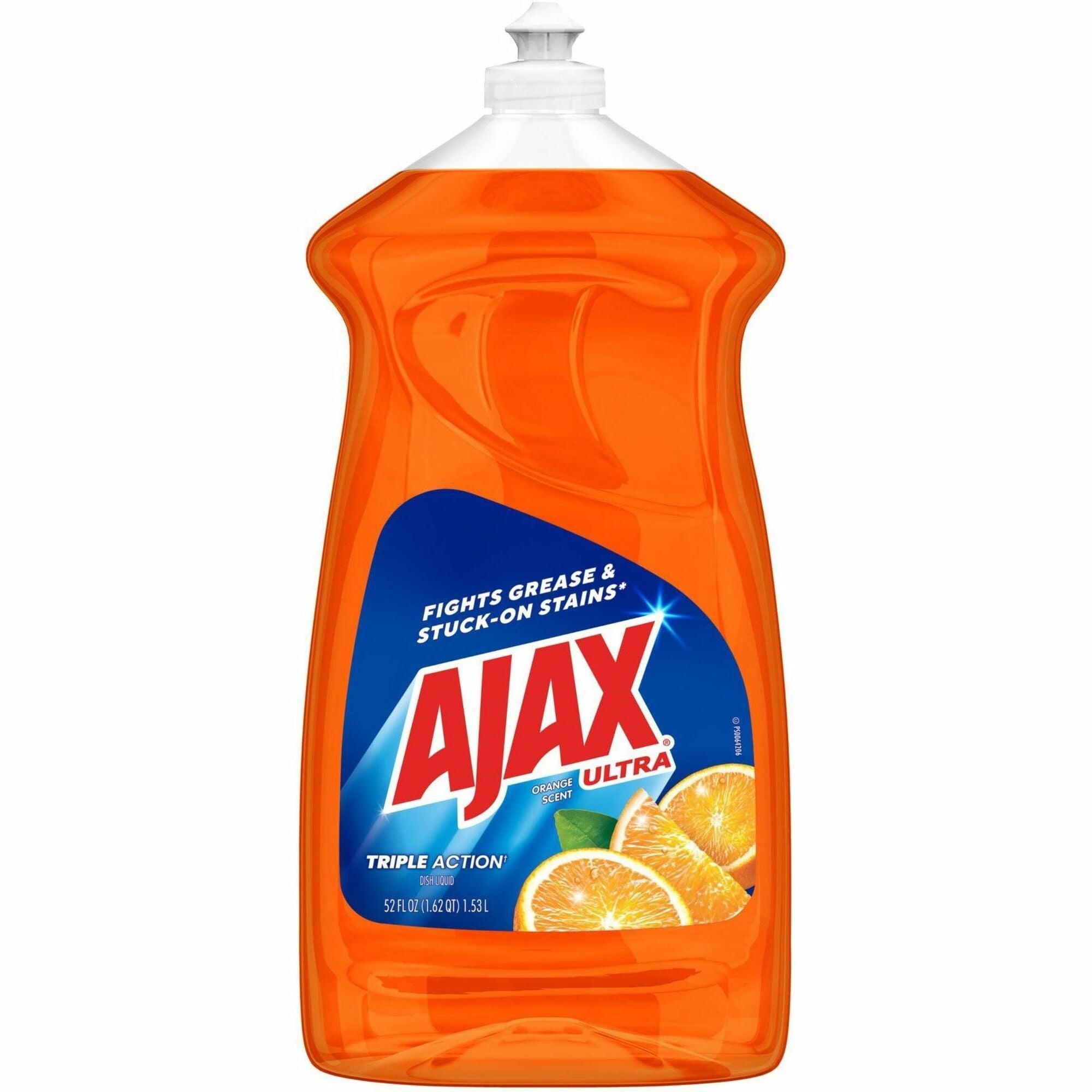 AJAX Triple Action Dish Soap - 52 fl oz (1.6 quart) - Orange Scent - 6 / Carton - Pleasant Scent, Phosphate-free, Kosher-free - Orange - 1
