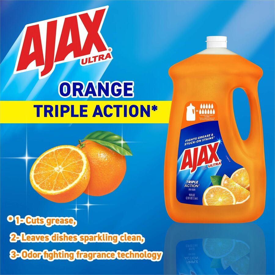 Dish Detergent, Orange Scent, 90 oz Bottle, 4/Carton