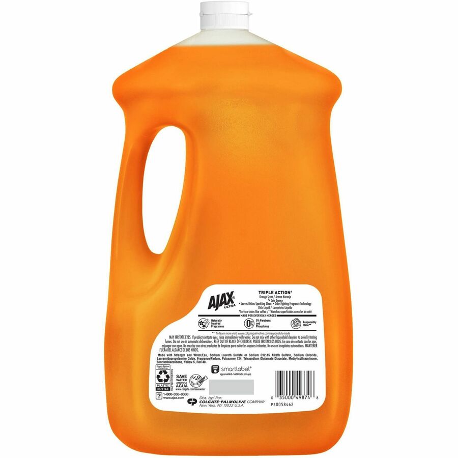 Dish Detergent, Orange Scent, 90 oz Bottle, 4/Carton