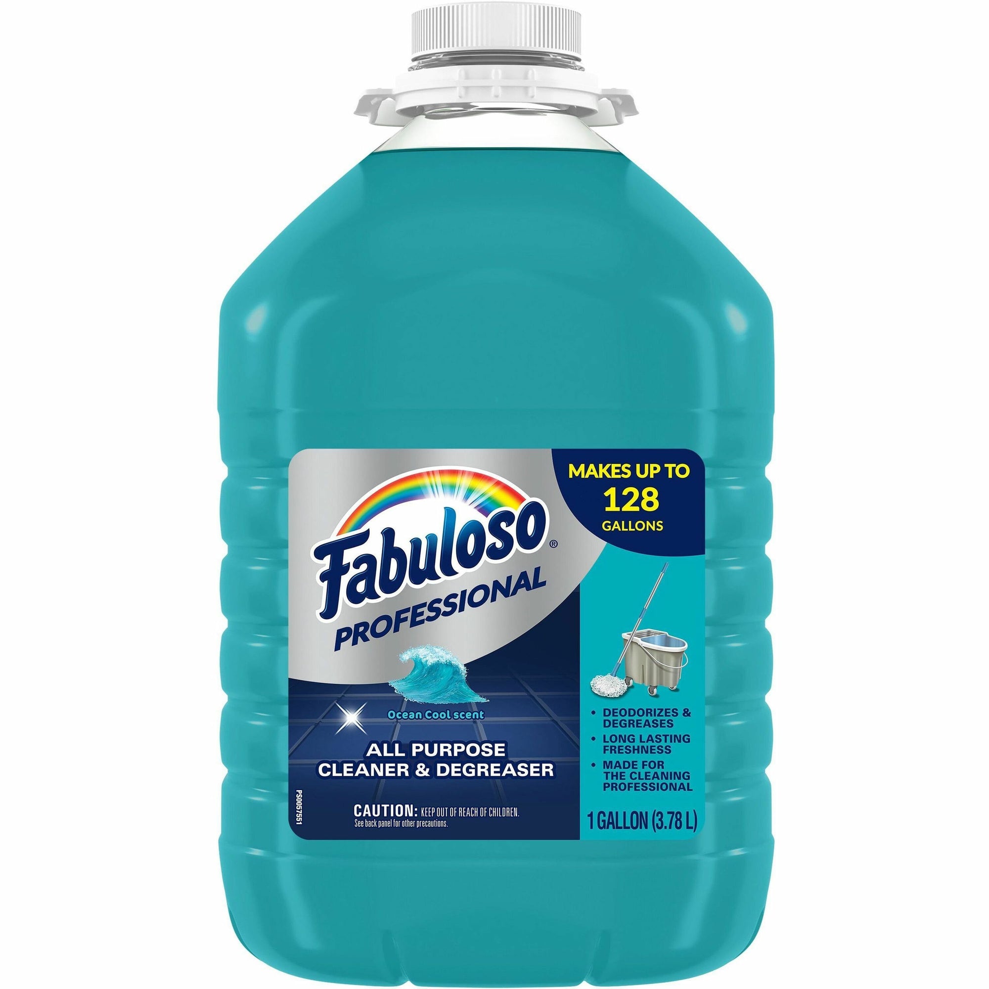 Fabuloso Ocean Multi-use Cleaner - Concentrate - 128 fl oz (4 quart) - Ocean Cool, Pleasant Scent - 4 / Carton - Long Lasting, pH Neutral, pH Balanced, Easy to Use, Rinse-free - Blue