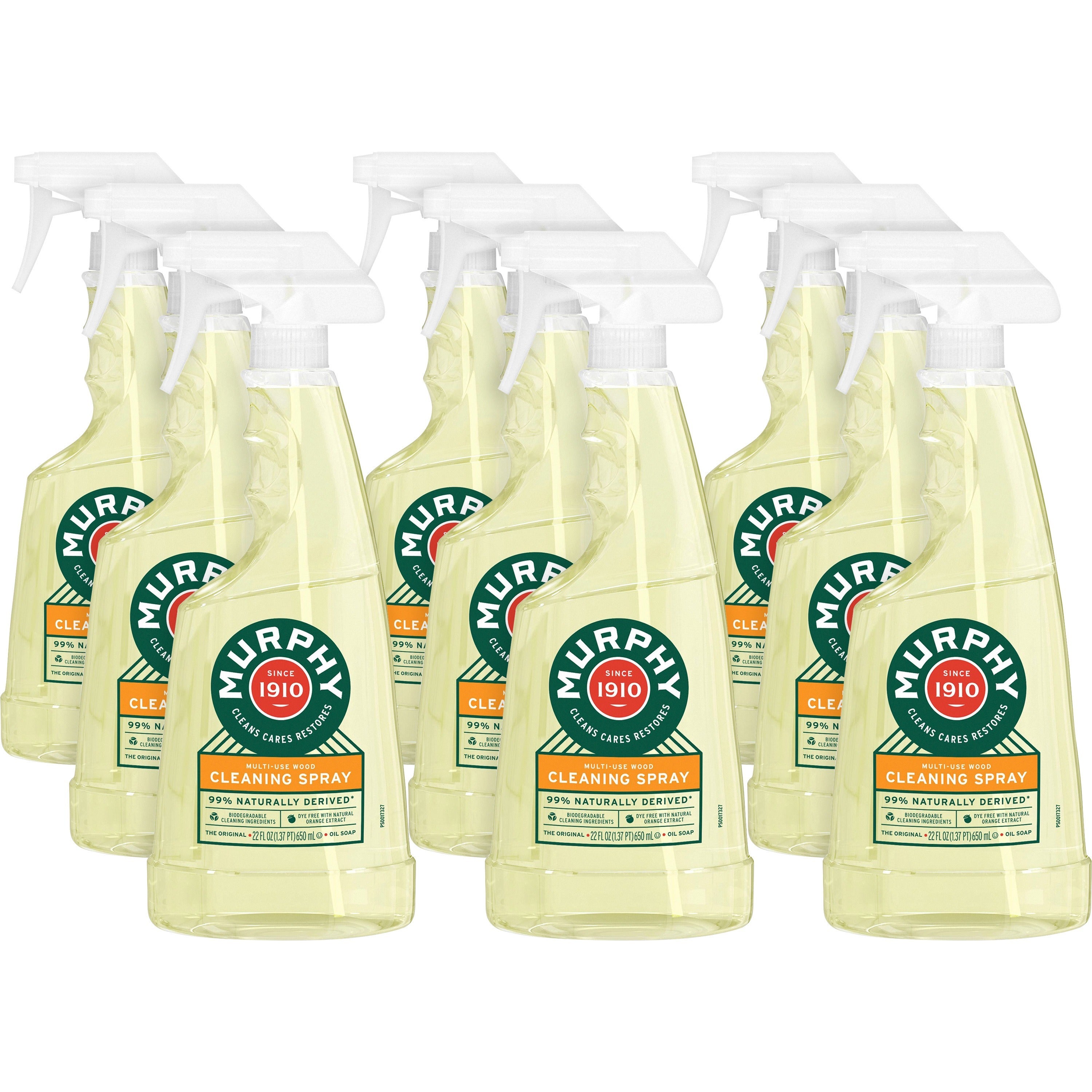 Murphy Oil Soap Multi-use Spray - Ready-To-Use - 22 fl oz (0.7 quart) - Fresh Orange ScentBottle - 9 / Carton - Orange - 1