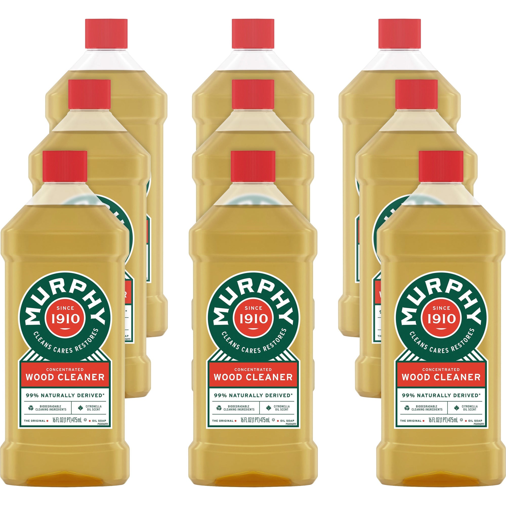 Murphy Oil Soap Wood Cleaner - Concentrate - 16 fl oz (0.5 quart) - Natural ScentBottle - 9 / Carton - Phosphorous-free, Ammonia-free, Bleach-free - Tan - 1