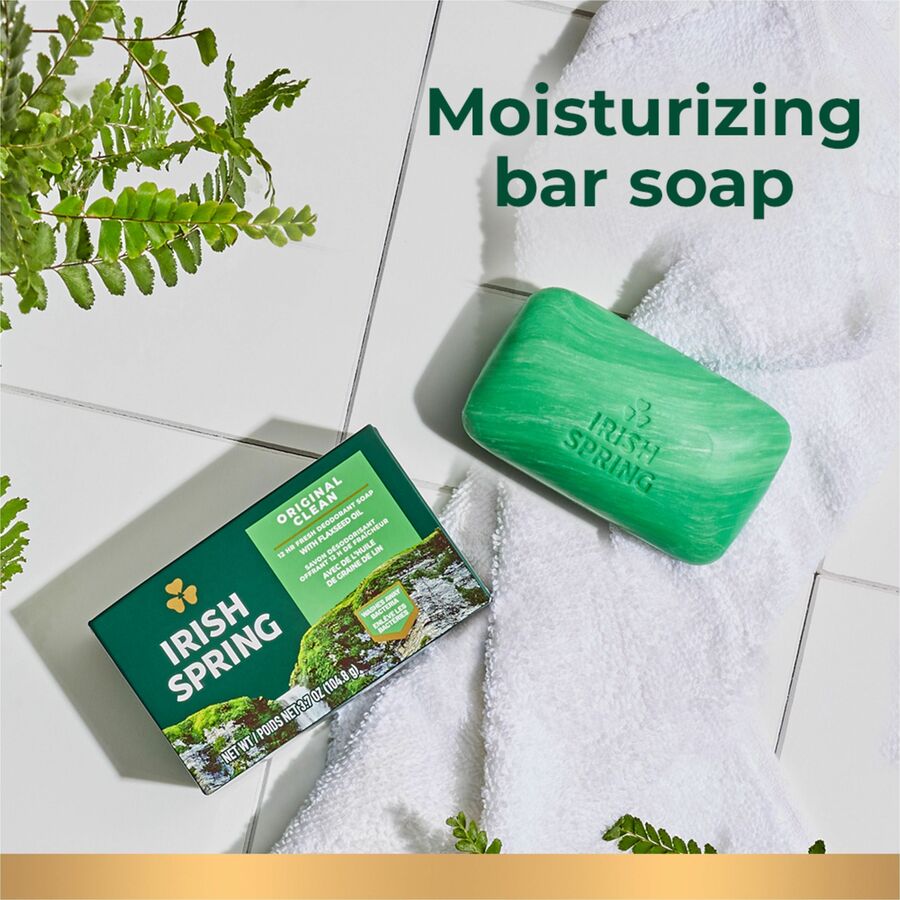 irish-spring-deodorant-bar-soap-with-flaxseed-oil-original-clean-scentfor-375-oz-bacteria-remover-skin-hand-green-paraben-free-phthalate-free-gluten-free-recyclable-18-carton_cpc114177ct - 8