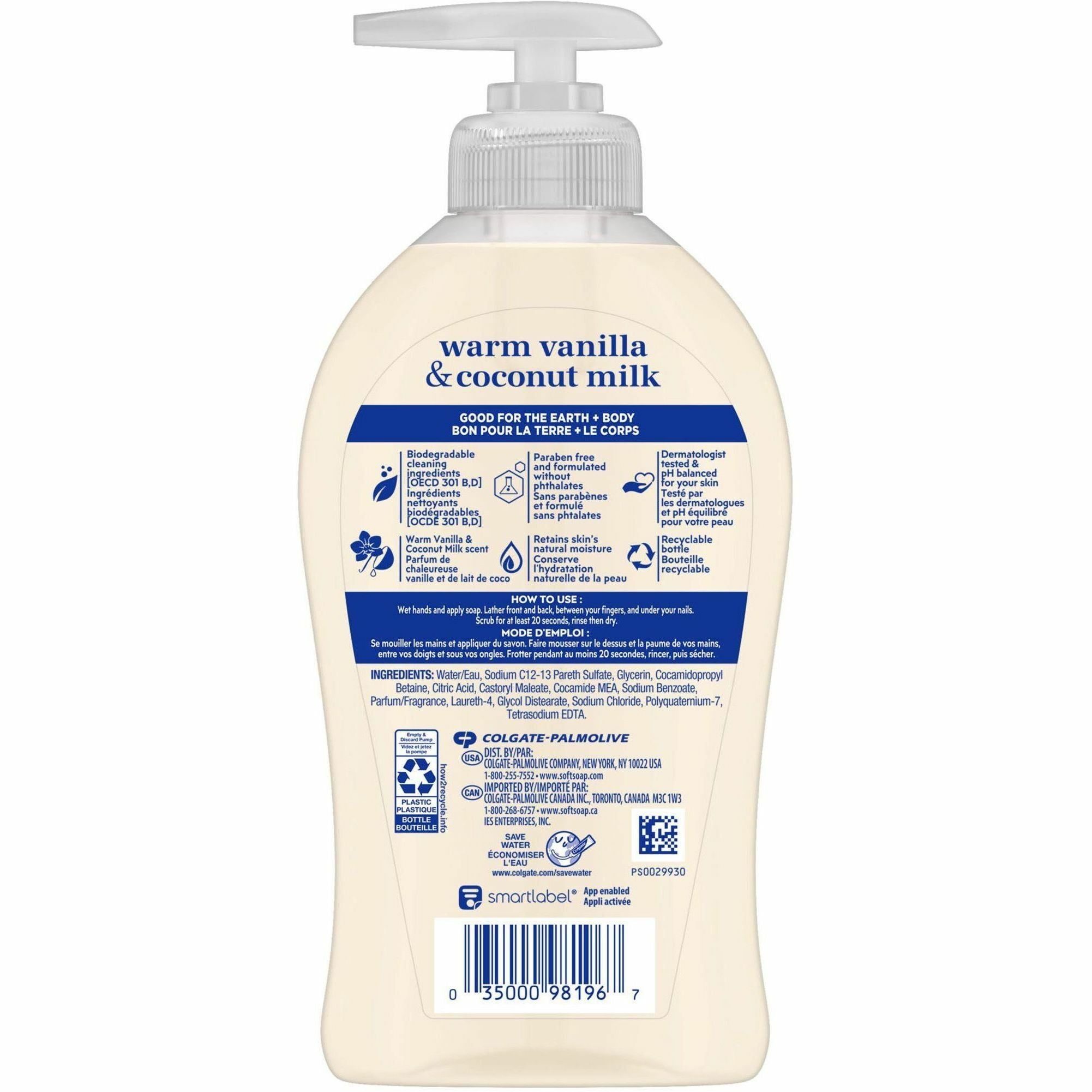 softsoap-warm-vanilla-hand-soap-warm-vanilla-&-coconut-milk-scentfor-113-fl-oz-3327-ml-pump-bottle-dispenser-bacteria-remover-dirt-remover-hand-skin-moisturizing-white-refillable-recyclable-paraben-free-phthalate-free-biodeg_cpcus07059a - 3