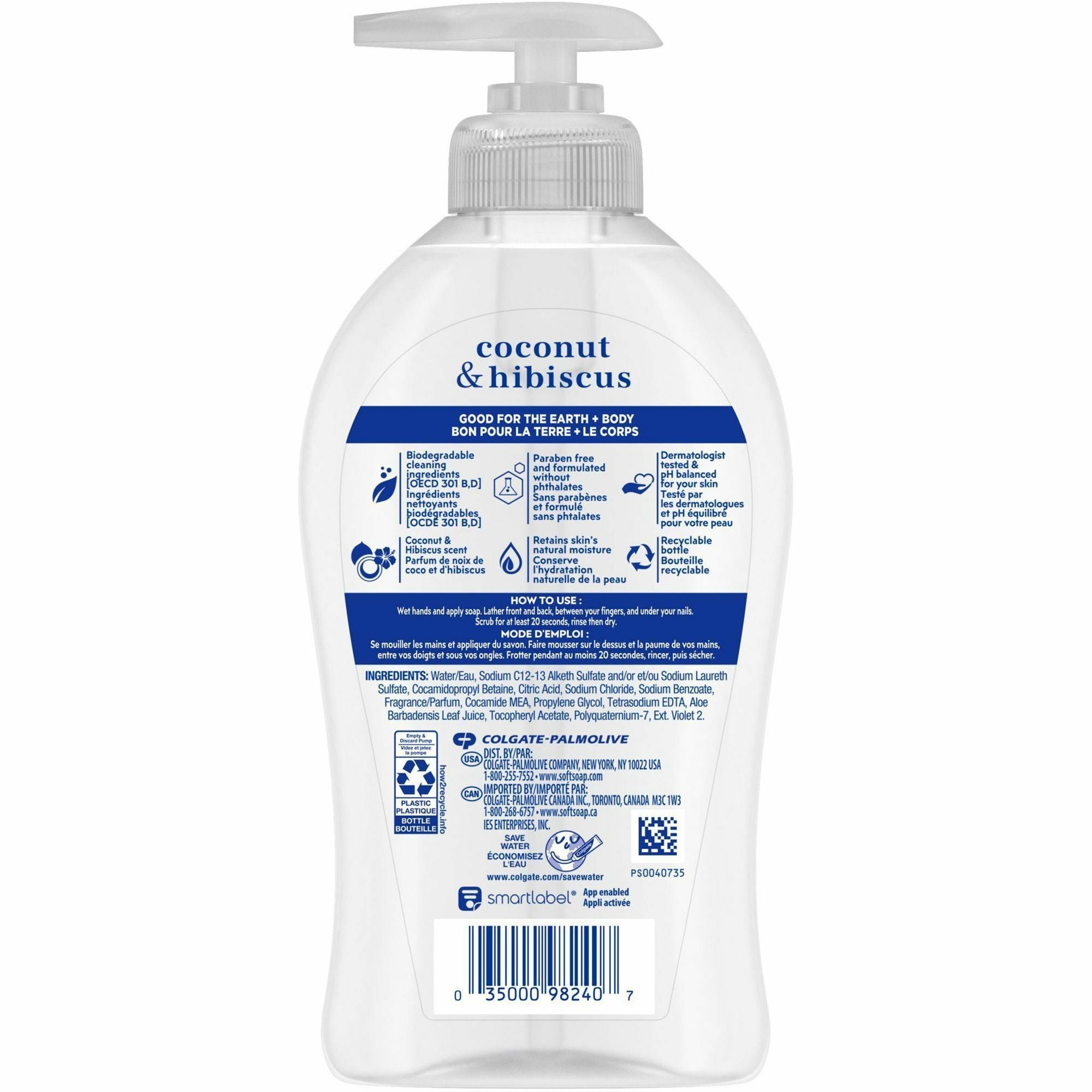 softsoap-coconut-hand-soap-coconut-&-hibiscus-scentfor-113-fl-oz-3327-ml-pump-bottle-dispenser-bacteria-remover-dirt-remover-hand-skin-moisturizing-refillable-recyclable-paraben-free-phthalate-free-biodegradable-1-each_cpcus07157a - 3