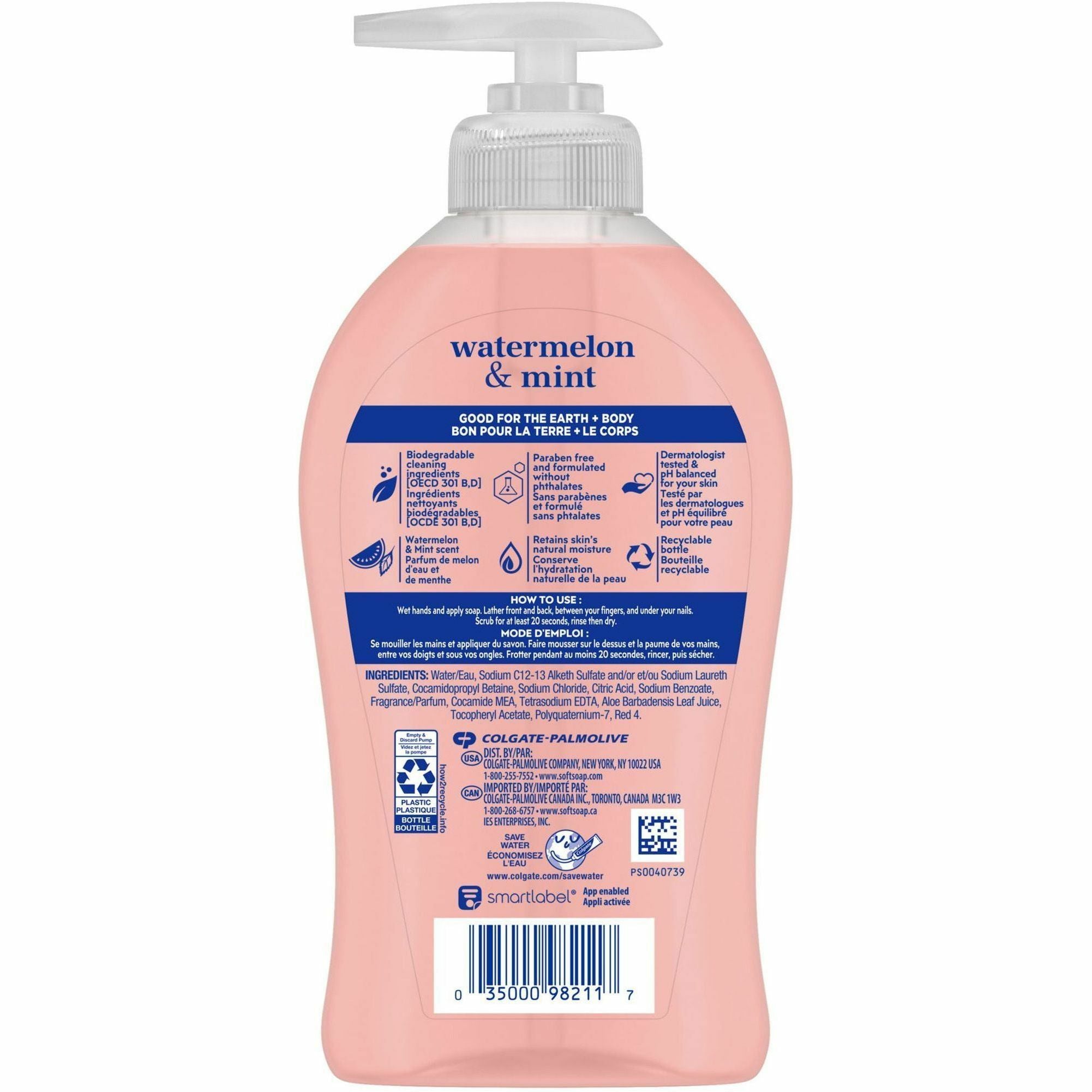 softsoap-watermelon-hand-soap-watermelon-&-mint-scentfor-113-fl-oz-3327-ml-pump-bottle-dispenser-bacteria-remover-dirt-remover-hand-skin-moisturizing-pink-refillable-recyclable-paraben-free-phthalate-free-biodegradable-1-e_cpcus07064a - 3