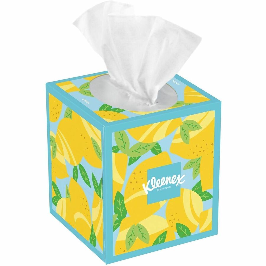 Kleenex Soothing Lotion Tissues - 3 Ply - White - Moisturizing, Soft - For Face, Home, Office, Business, Skin - 60 Per Box - 27 / Carton