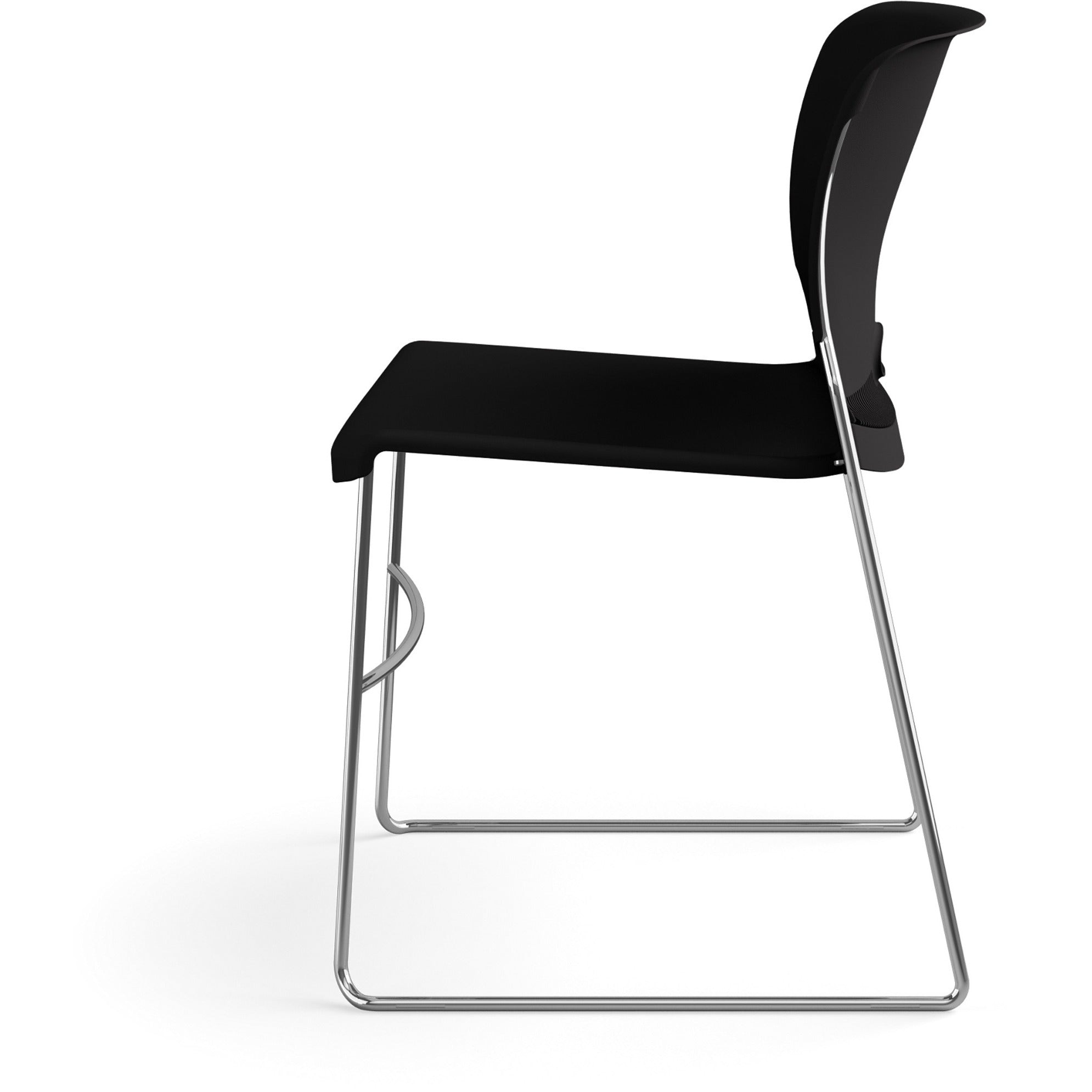 hon-4040-series-high-density-olson-stacker-chair-onyx-plastic-seat-onyx-plastic-back-chrome-steel-frame-4-carton_hon4041on - 3