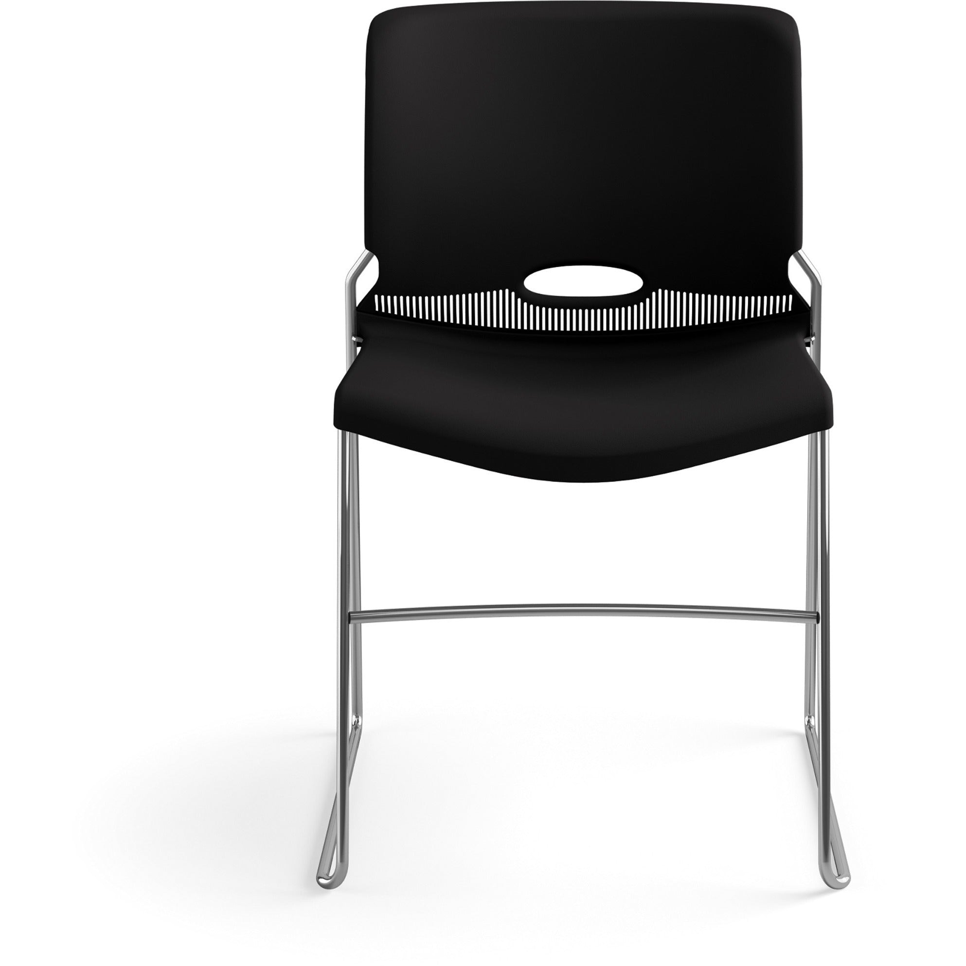 hon-4040-series-high-density-olson-stacker-chair-onyx-plastic-seat-onyx-plastic-back-chrome-steel-frame-4-carton_hon4041on - 2