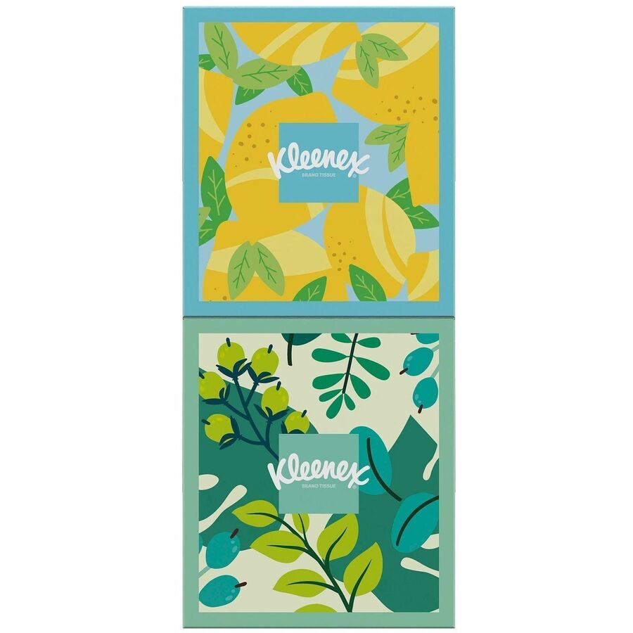 Kleenex Soothing Lotion Tissues - 3 Ply - White - Moisturizing, Soft, Strong - For Face, Home, Office, Business, Skin - 60 Per Box - 8 / Carton