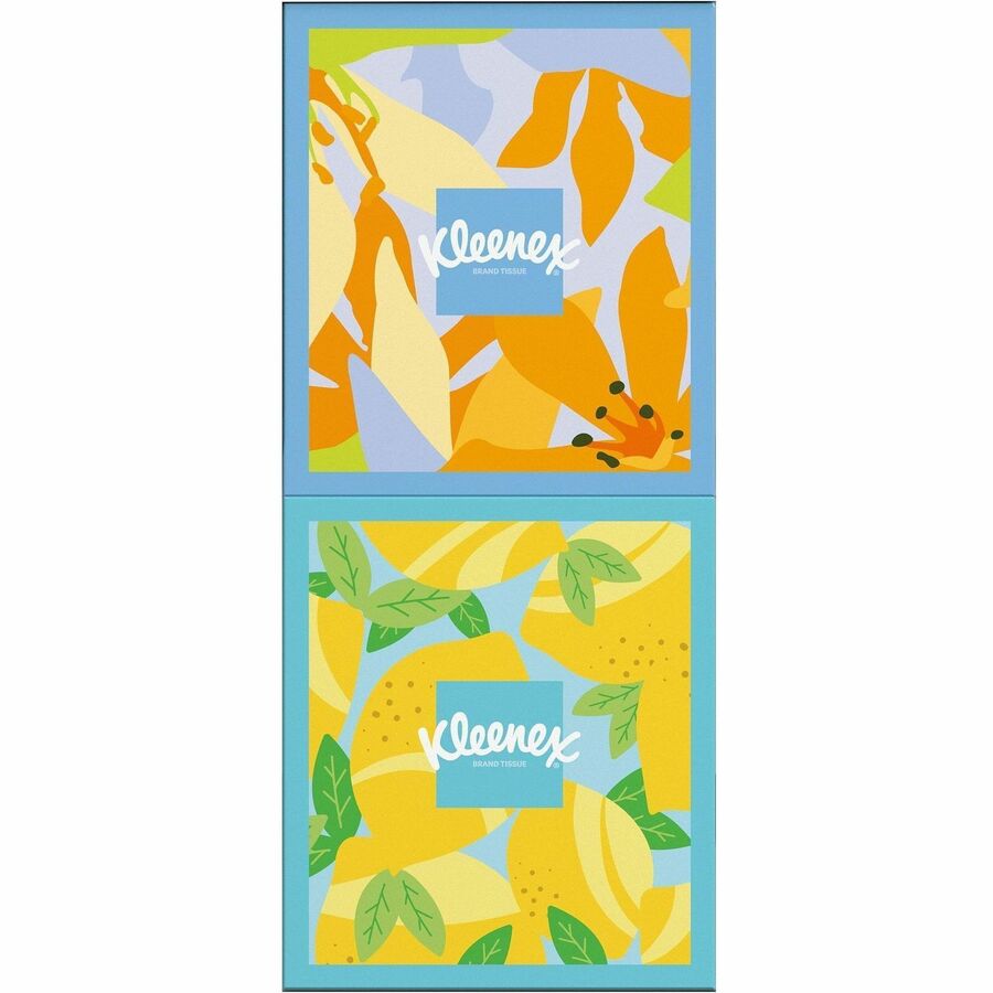 Kleenex Soothing Lotion Tissues - 3 Ply - White - Moisturizing, Soft, Strong - For Face, Home, Office, Business, Skin - 60 Per Box - 8 / Carton
