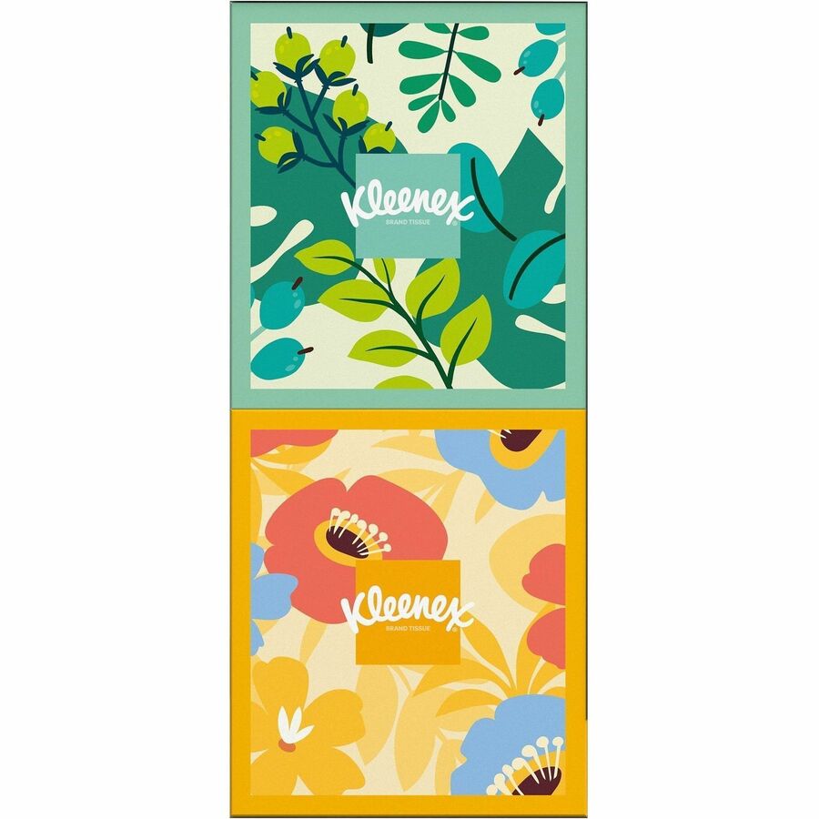 Kleenex Soothing Lotion Tissues - 3 Ply - White - Moisturizing, Soft, Strong - For Face, Home, Office, Business, Skin - 60 Per Box - 8 / Carton