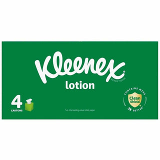 Kleenex Soothing Lotion Tissues - 3 Ply - White - Moisturizing, Soft, Strong - For Face, Home, Office, Business, Skin - 60 Per Box - 8 / Carton