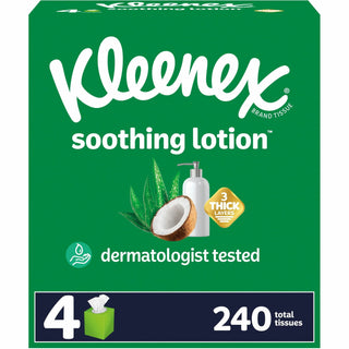 kleenex-soothing-lotion-tissues-3-ply-white-moisturizing-soft-strong-for-face-home-office-business-skin-60-per-box-8-carton_kcc54289ct - 1