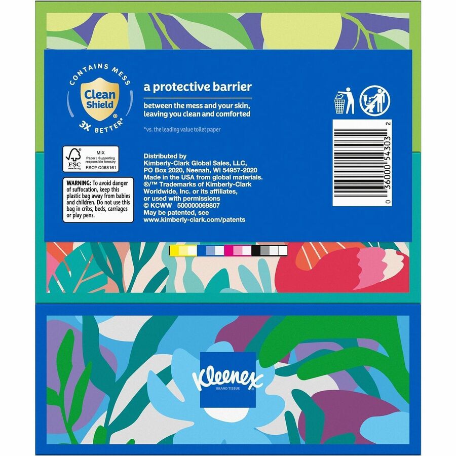 Kleenex trusted care Tissues - 2 Ply - 8.40" x 8.50" - White - Soft, Absorbent, Thick, Strong - For Face, Home - 160 Per Box - 12 / Carton