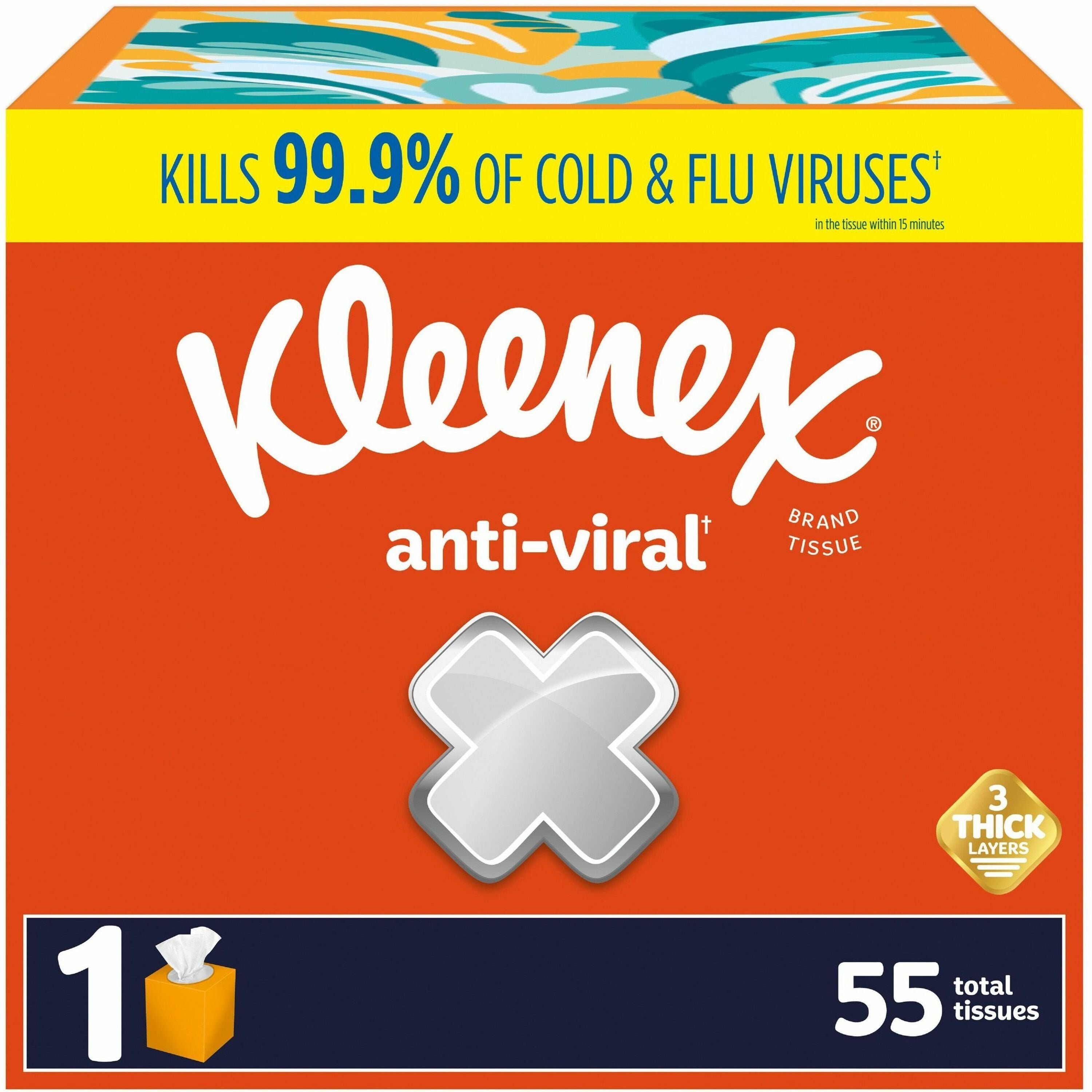 kleenex-anti-viral-facial-tissue-3-ply-white-anti-viral-soft-for-face-business-commercial-55-per-box-27-carton_kcc54505ct - 1