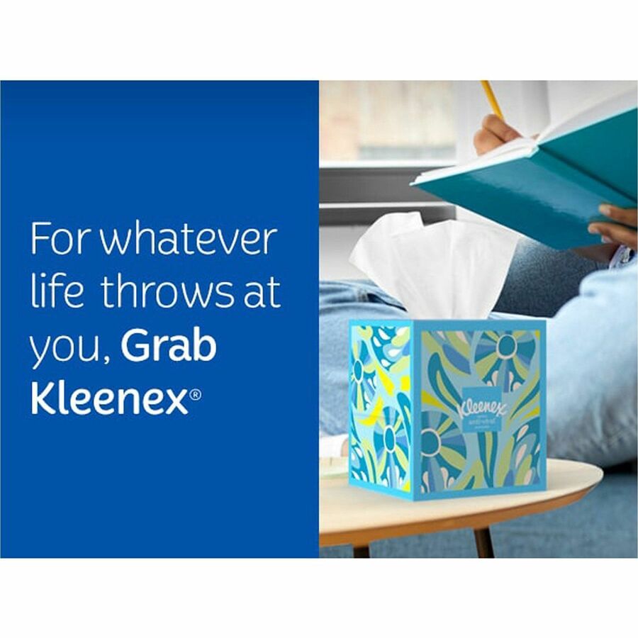 Kleenex Anti-viral Facial Tissue - 3 Ply - White - Anti-viral, Soft - For Face, Business, Commercial - 55 Per Box - 27 / Carton