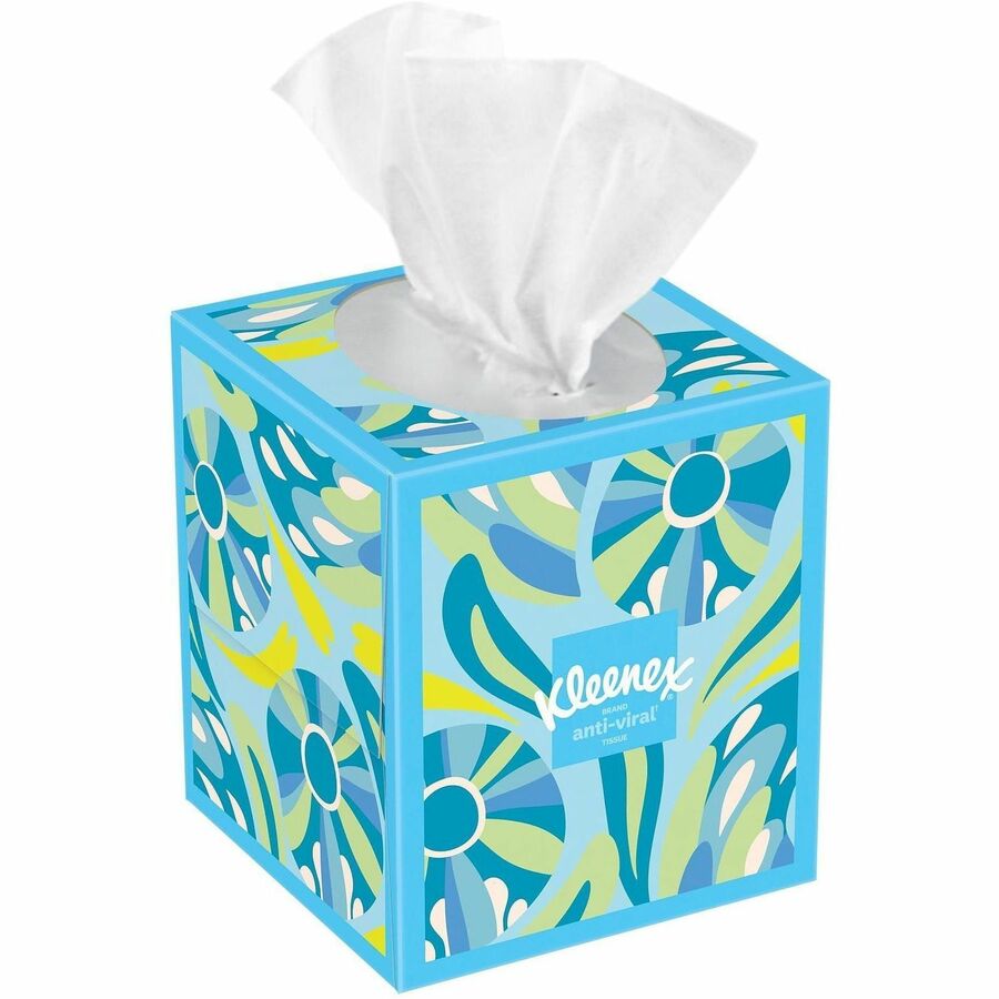 Kleenex Anti-viral Facial Tissue - 3 Ply - White - Anti-viral, Soft - For Face, Business, Commercial - 55 Per Box - 27 / Carton