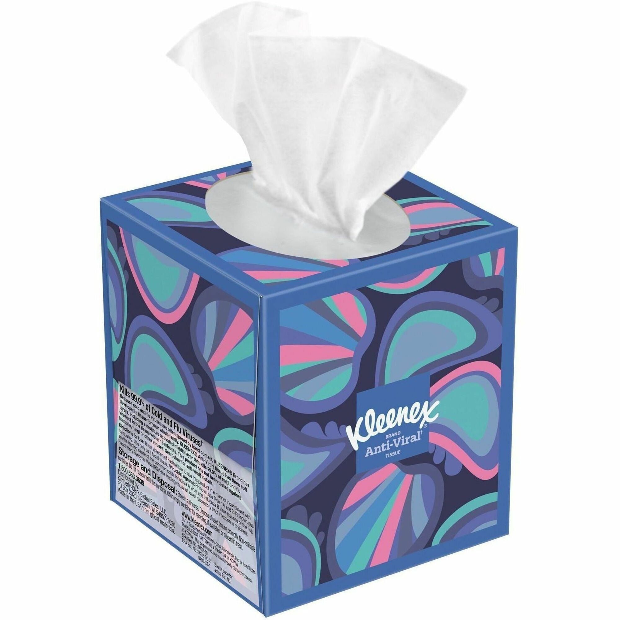 Kleenex Anti-viral Facial Tissue - 3 Ply - White - Anti-viral, Soft - For Face, Business, Commercial - 55 Per Box - 27 / Carton