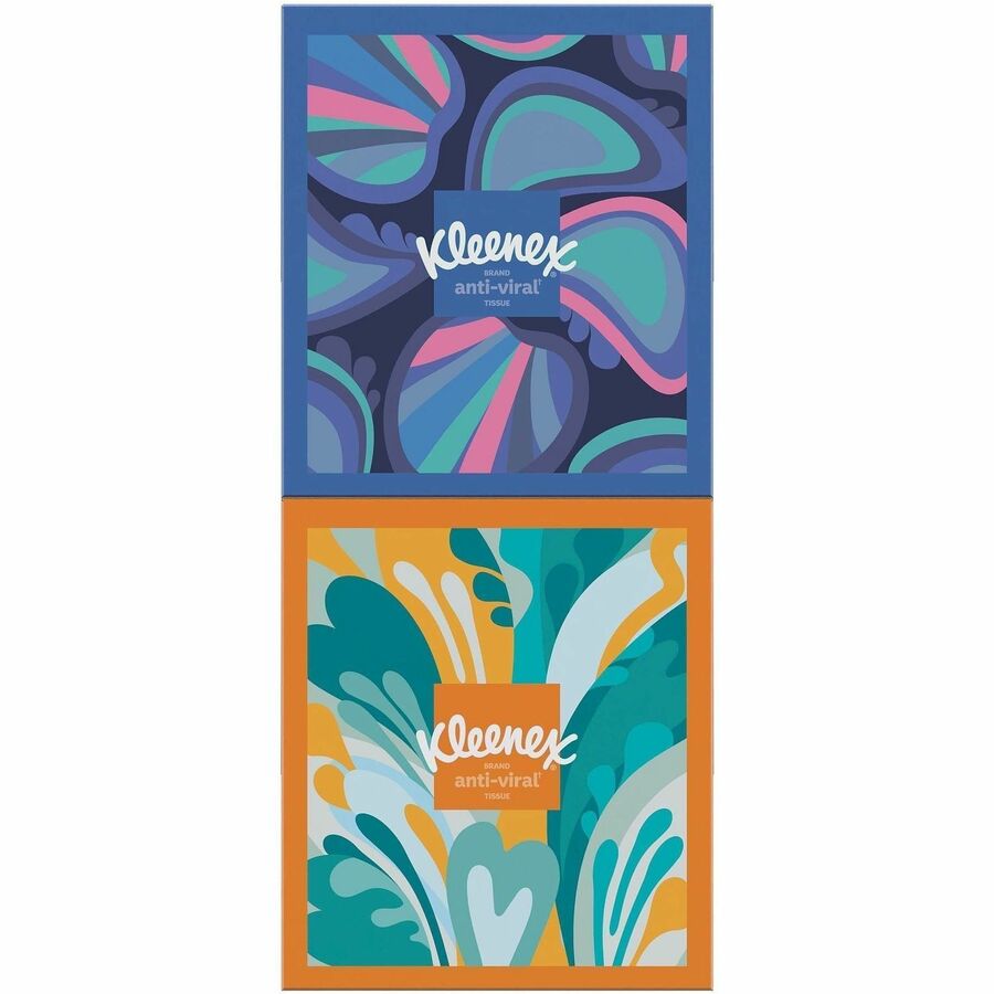 Kleenex Anti-viral Facial Tissue - 3 Ply - White - Anti-viral, Soft - For Face, Business, Commercial - 55 Per Box - 12 / Carton