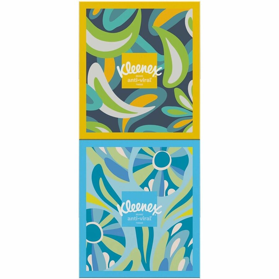 Kleenex Anti-viral Facial Tissue - 3 Ply - White - Anti-viral, Soft - For Face, Business, Commercial - 55 Per Box - 12 / Carton