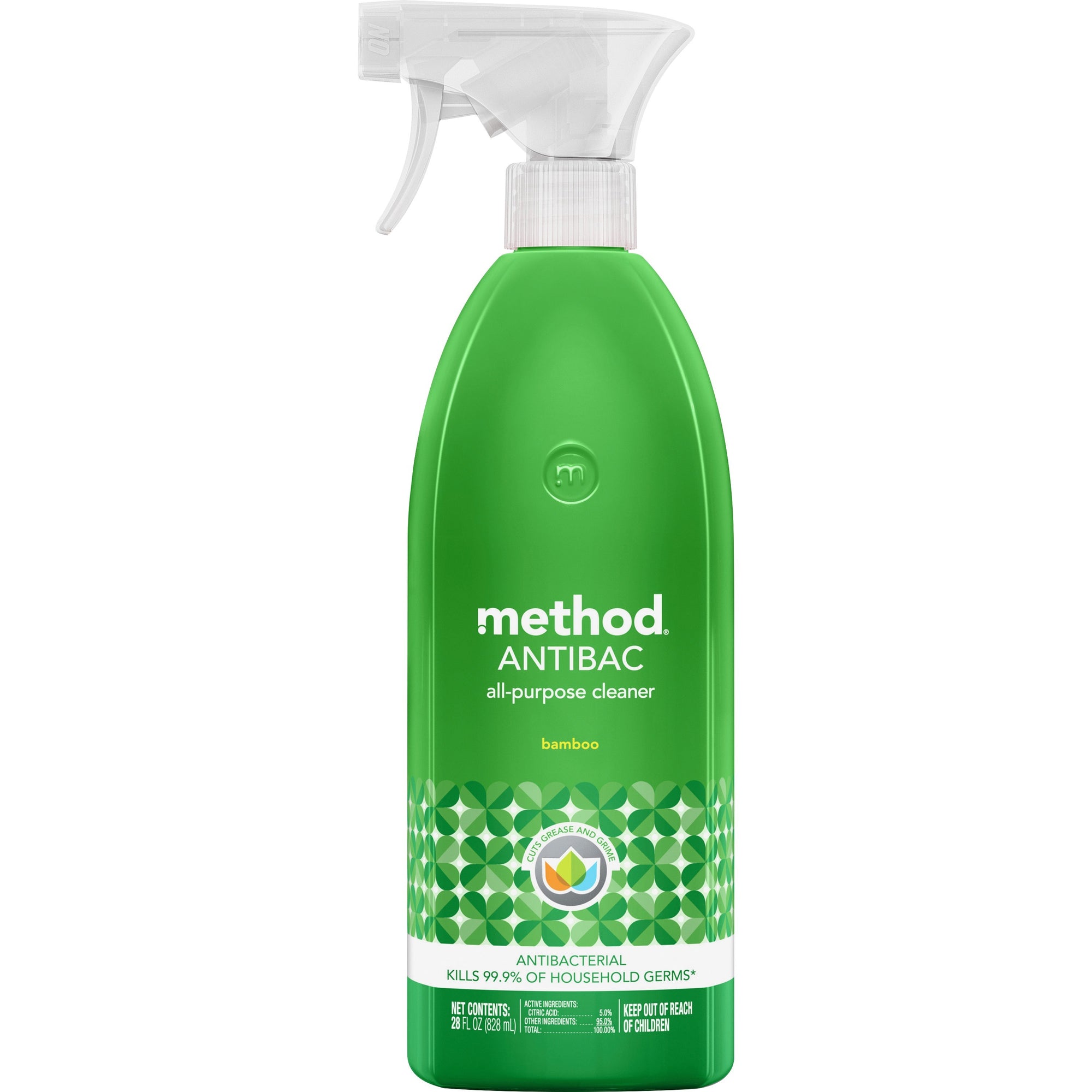 Antibac All-Purpose Cleaner, Bamboo, 28 oz Spray Bottle, 8/Carton