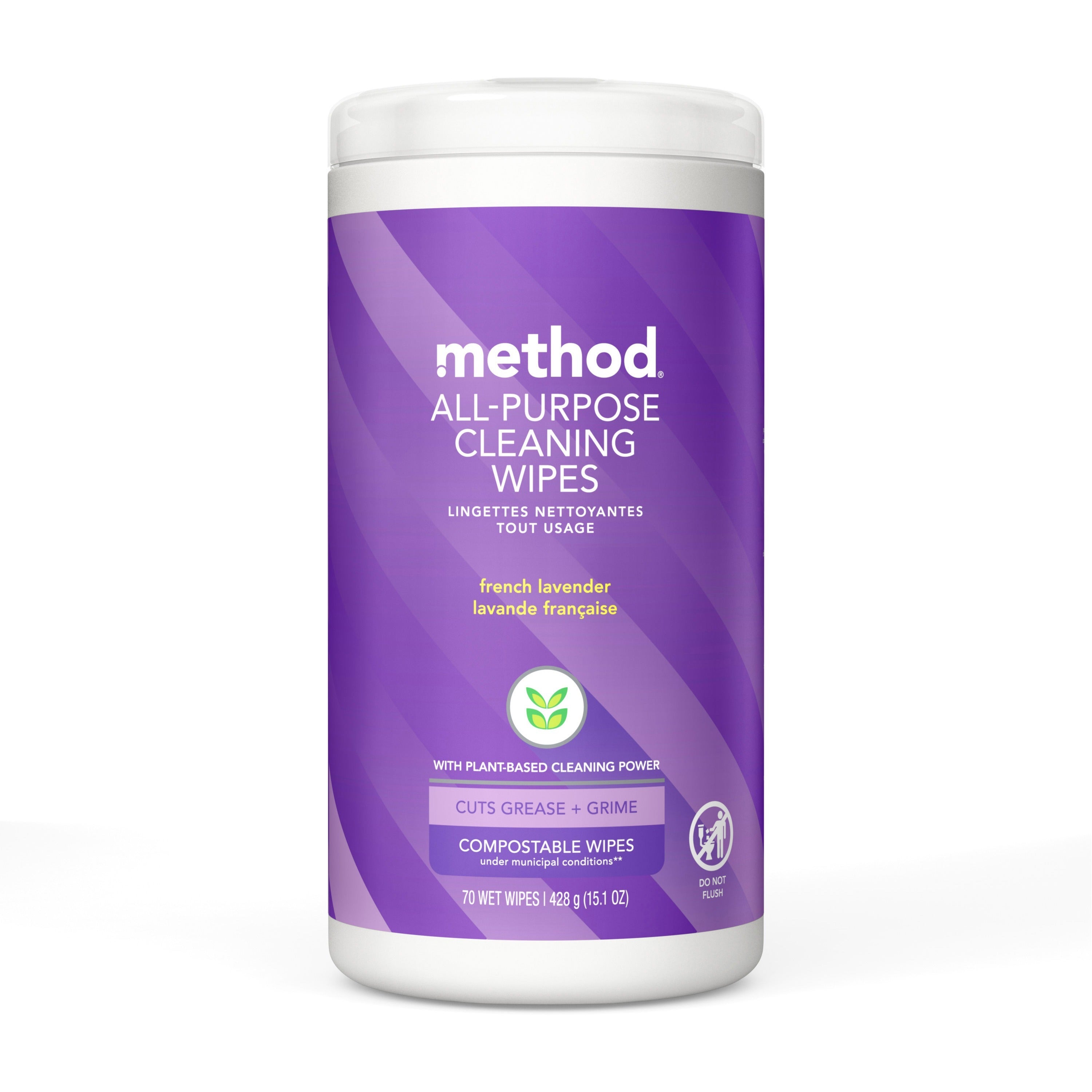 method-all-purpose-cleaning-wipes-french-lavender-scent-70-tub-1-each-pleasant-scent-purple_mth338520 - 1