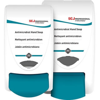 SC Johnson Cleanse AntiBac Dispenser - Manual - 1.06 quart Capacity - Hygienic, Push Button, Anti-bacterial, Site Window, Locking Mechanism, Durable - White - 1Each