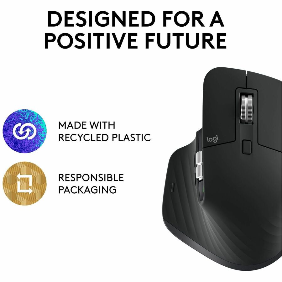 MX Master 3S Performance Wireless Mouse, 2.4 GHz Frequency/32 ft Wireless Range, Right Hand Use, Black