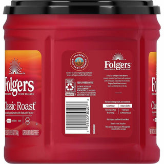 Folgers Ground Classic Roast Coffee - Medium - 25.9 oz - 6 / Carton