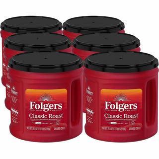 Folgers Ground Classic Roast Coffee - Medium - 25.9 oz - 6 / Carton