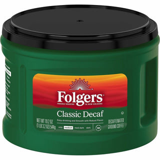 Folgers Classic Decaf Coffee - Medium - 19.2 oz - 6 / Carton
